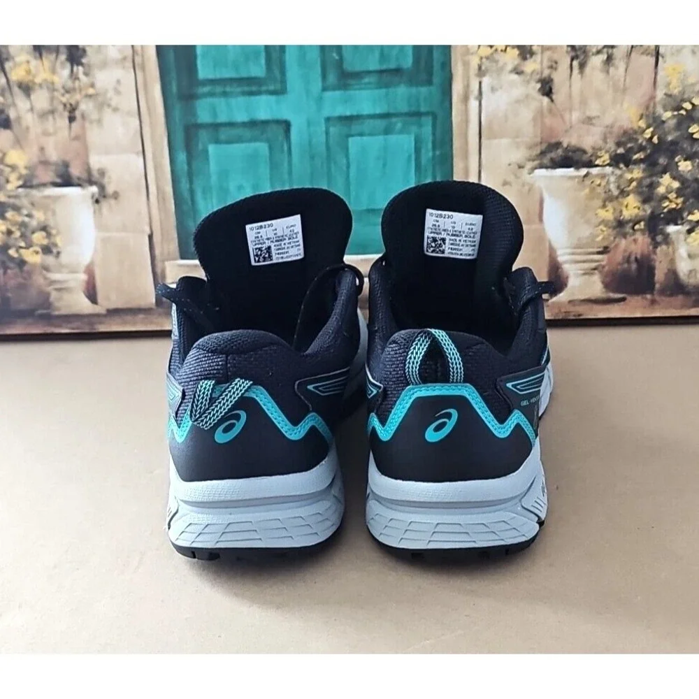 ASICS GEL-Venture 8 Lace-Up Low Top‎ Running Shoes Sneakers, Black/Teal, Sz 10